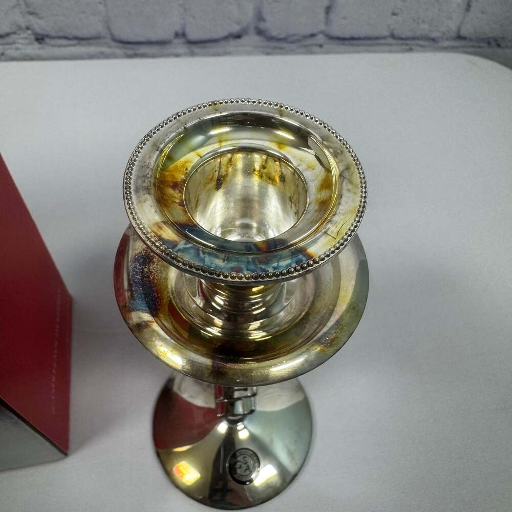 Vintage Godinger Silver NOEL Candleholders Set of 2 - Picture 7 of 11